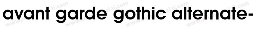 avant garde gothic alternate字体转换